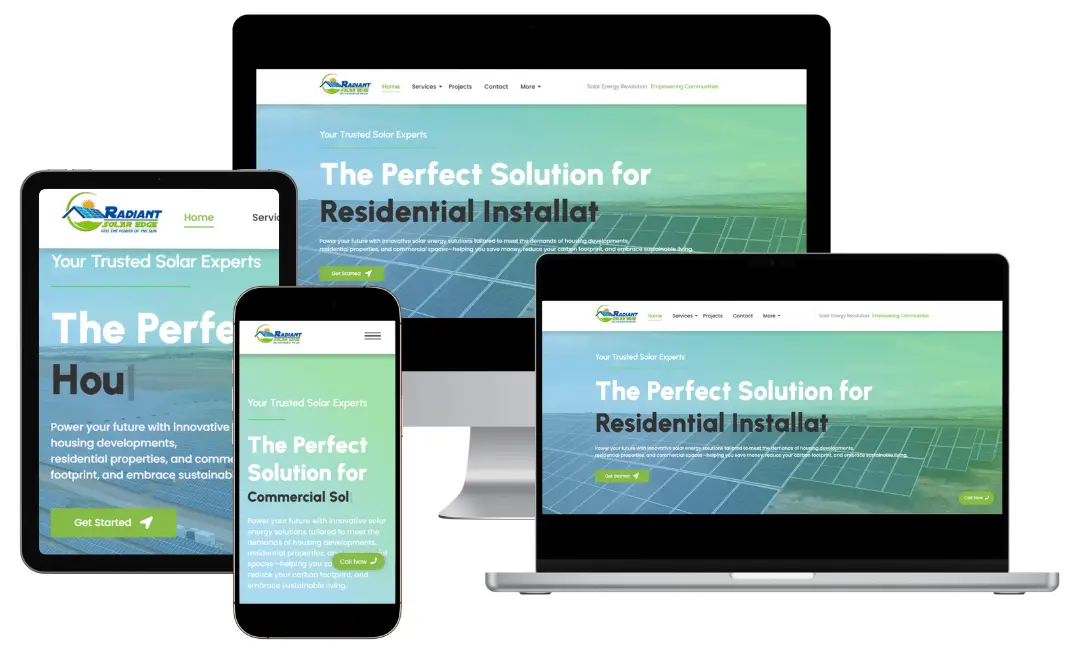 Resposive Design Radiant Solar Website